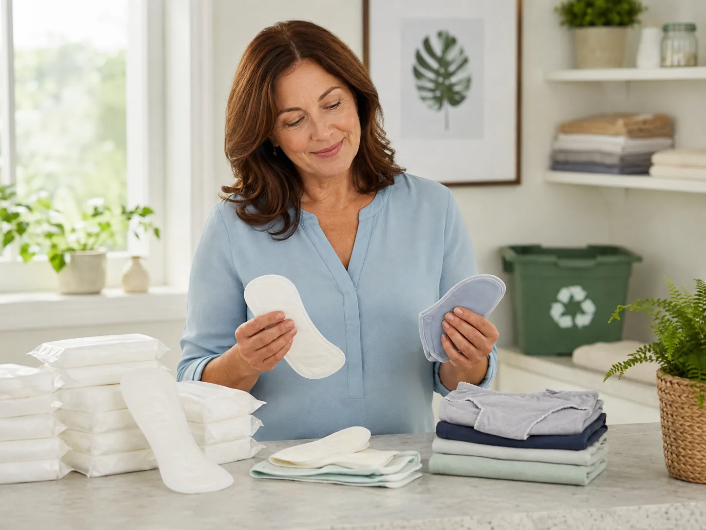 Urinary incontinence products illustrating sustainable continence care